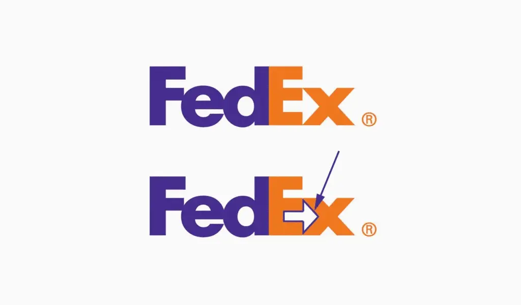 the FedEx logo's hidden arrow